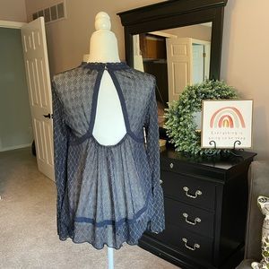 Navy blue with gold stunning back